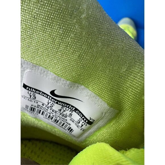 Nike Air Flightposite Exposed Volt/Photo Blue 616765-700 Men’s Size 13 No laces - Picture 5 of 6